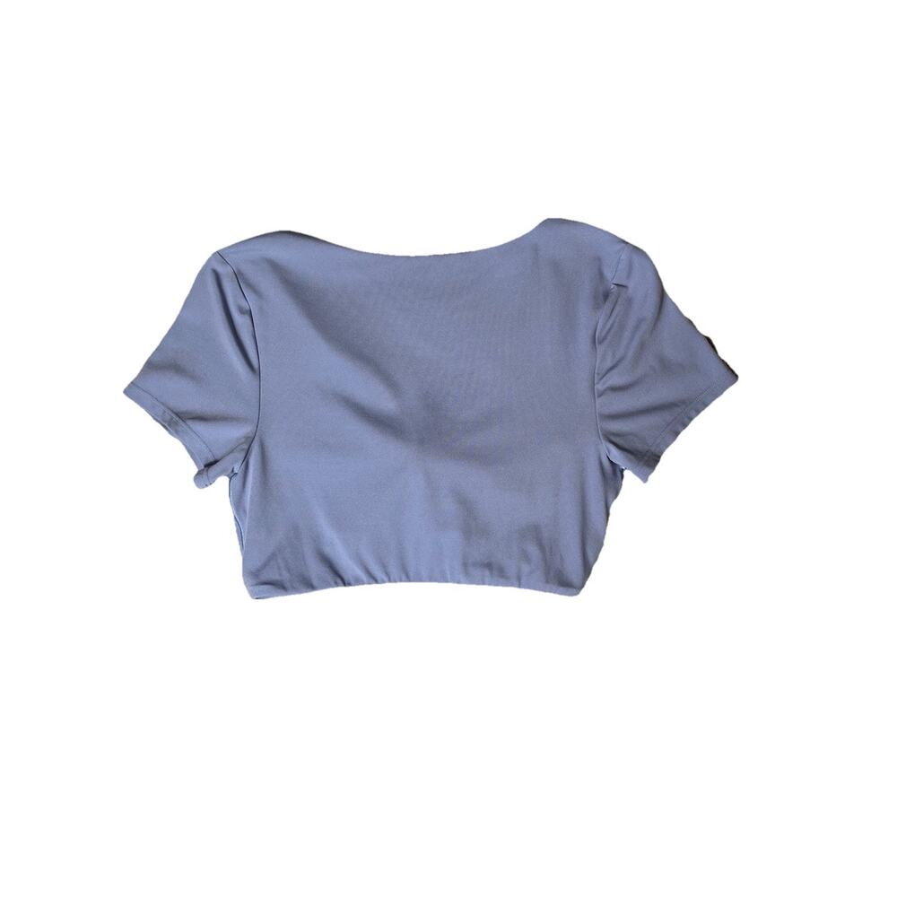 OFFLINE By Aerie Real Me Tie Front Bra Top Preppy Workout Running Sz XL Athletic - Picture 9 of 9